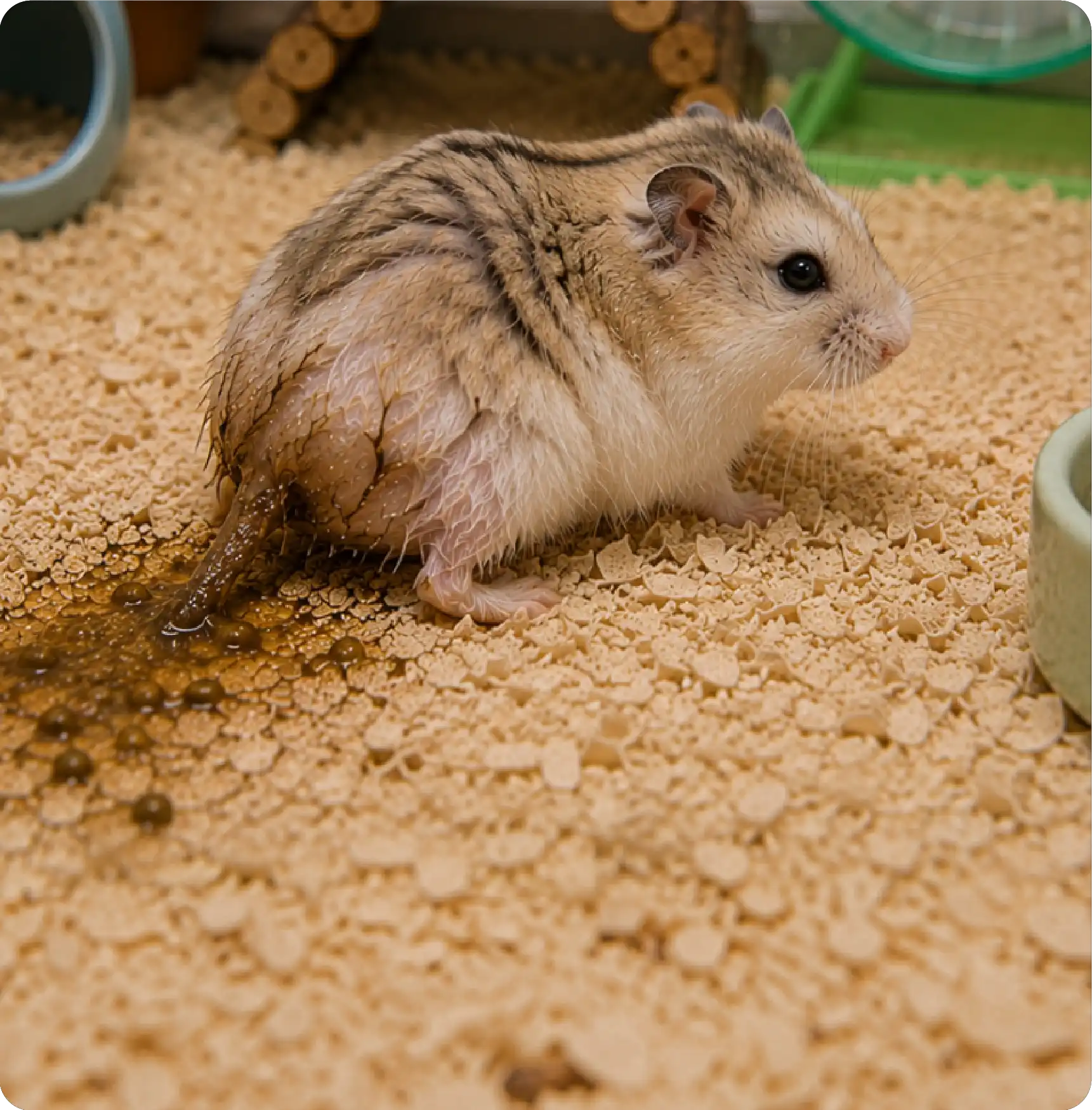 Secondary Disease-Associated Wet Tail
